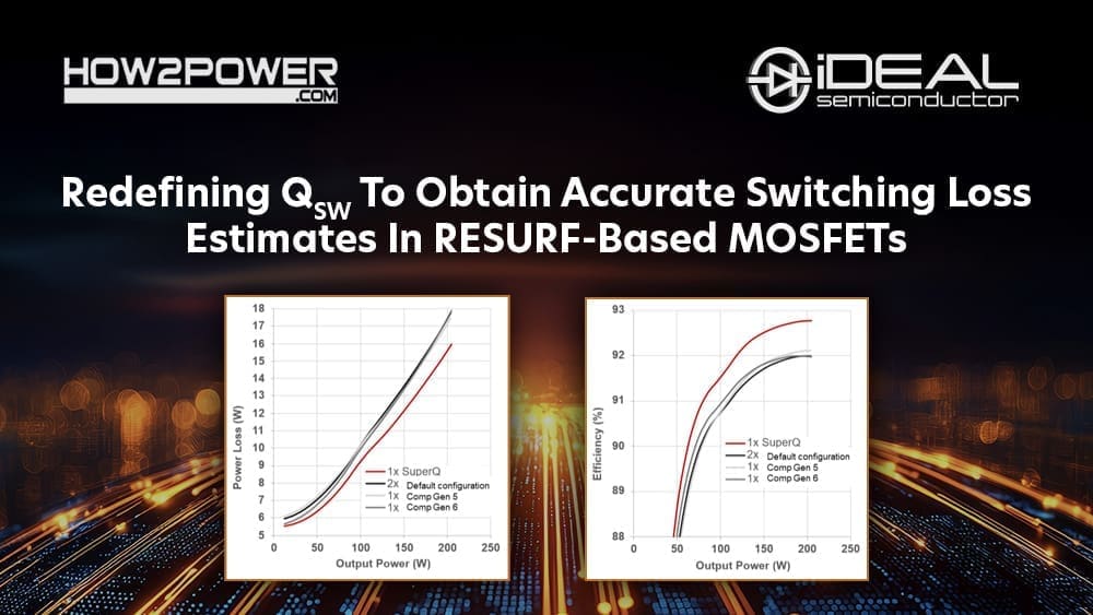 How2Power – Redefining QSW To Obtain Accurate Switching Loss Estimates In RESURF-Based MOSFETs